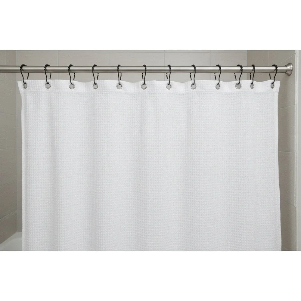 Mainstays Shower Curtain Rollerball Hooks Matte Black Rust Resistant Metal 12pk